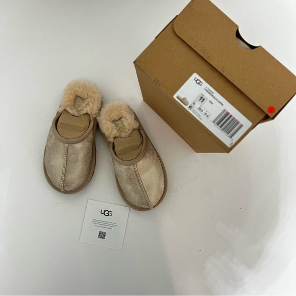 UGG Kids' Keegan Metallic UGGplush Faux Fur Lined Slipper - New In Box - Picture 7 of 16